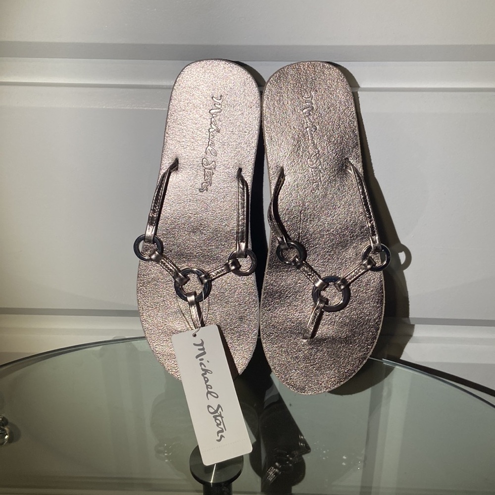 Michael Stars sandals, Size 9, metallic leather, NWT